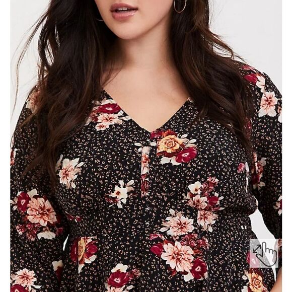 TORRID PEPLUM CHABLIS CORSET BACK TOP size 6 NWOT - Picture 2 of 9